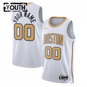 NBA Boston Celtics Trikot Personalisierung Nike 2025-26 City Edition Weiß Swingman - Kinder